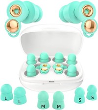 Silicone Sleep Earplugs Reusable Noise Cancelling with Storage Case