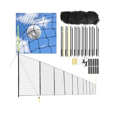100 FT Baseball Fence with Foul Poles 5 FT Tall Portable Netting Fence S
