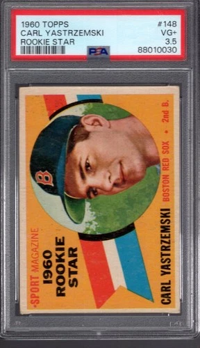 1960 Topps #148 CARL YAZ YASTRZEMSKI (RC) (HOF) PSA 3.5 VG+ Boston RED SOX