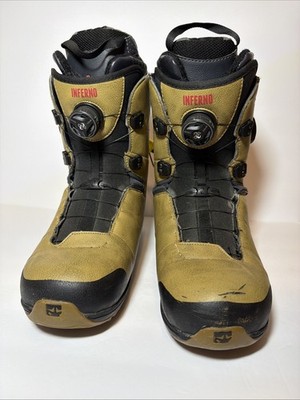 Rome Inferno Double Boa Men s Snowboard Boots size 10.5  Kaki, Color