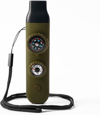 Emergency Survival Safety Whistle  Whistle for Kids with Lanyard,Compass,Thermome