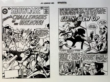 Production Art SHOWCASE #11 cover & pg. 1 JACK KIRBY art, Challengers of Unknown