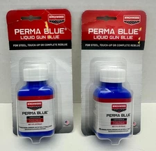 x2 Birchwood Casey Perma Blue Liquid Gun Blue For Steel Touch Up or Reblue 3oz