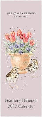 Wrendale Designs Feathered Friends Slim Line Kalender 2027