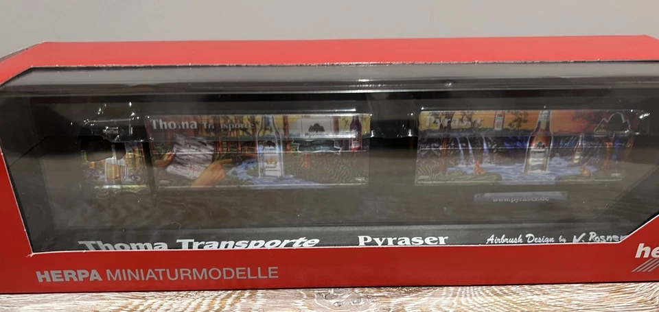 Herpa 122207 MAN TGX GX Getränkekoffer-Hängerzug „Pyraser II / Thoma Neu in OVP