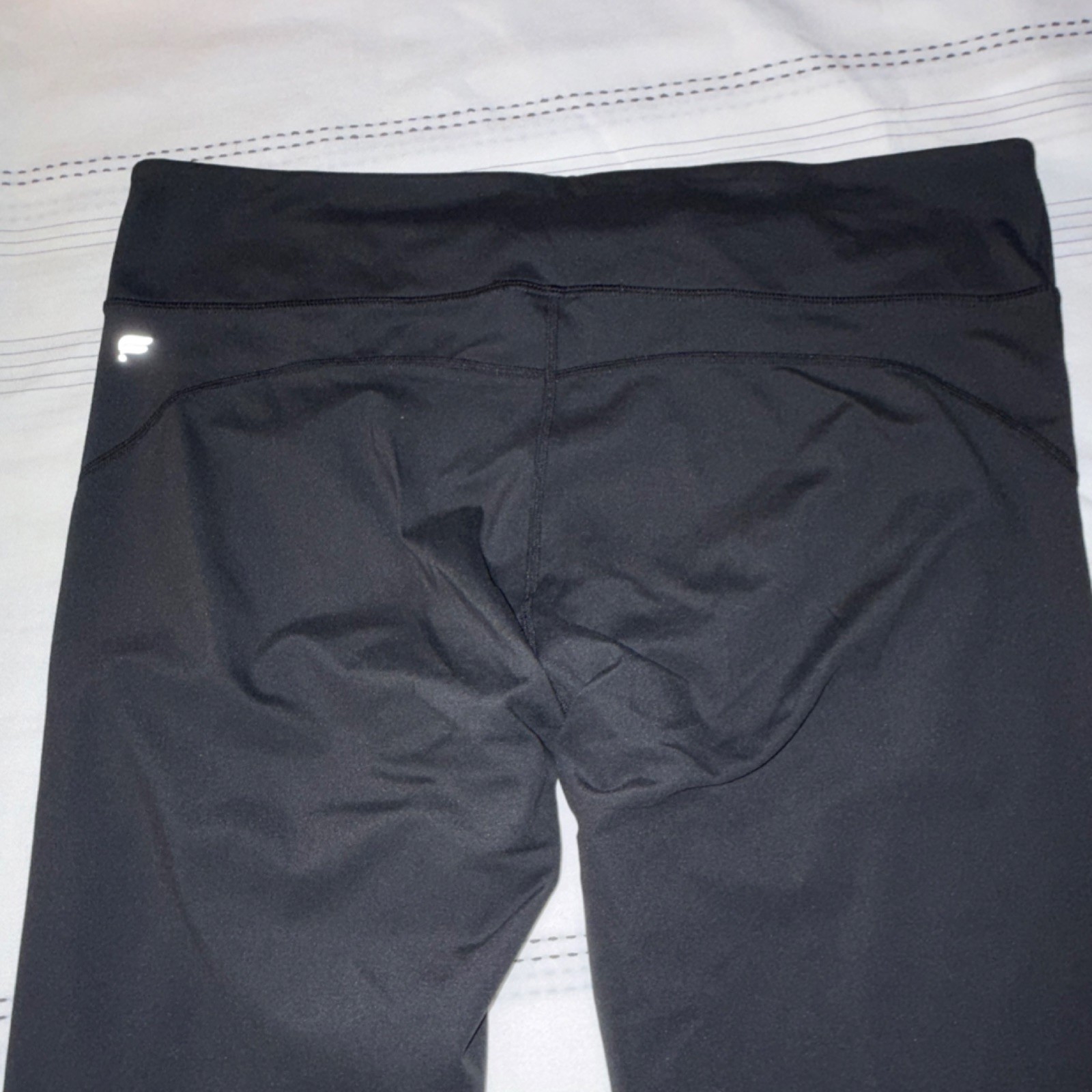 Fabletics High Rise Solid Black Ankle Leggings M … - image 3
