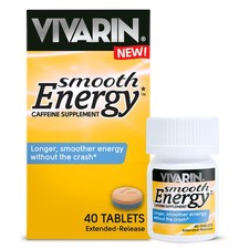 Vivarin Smooth Energy Extended Release Caffeine Tablets, 200mg, Focus, 40 ct"