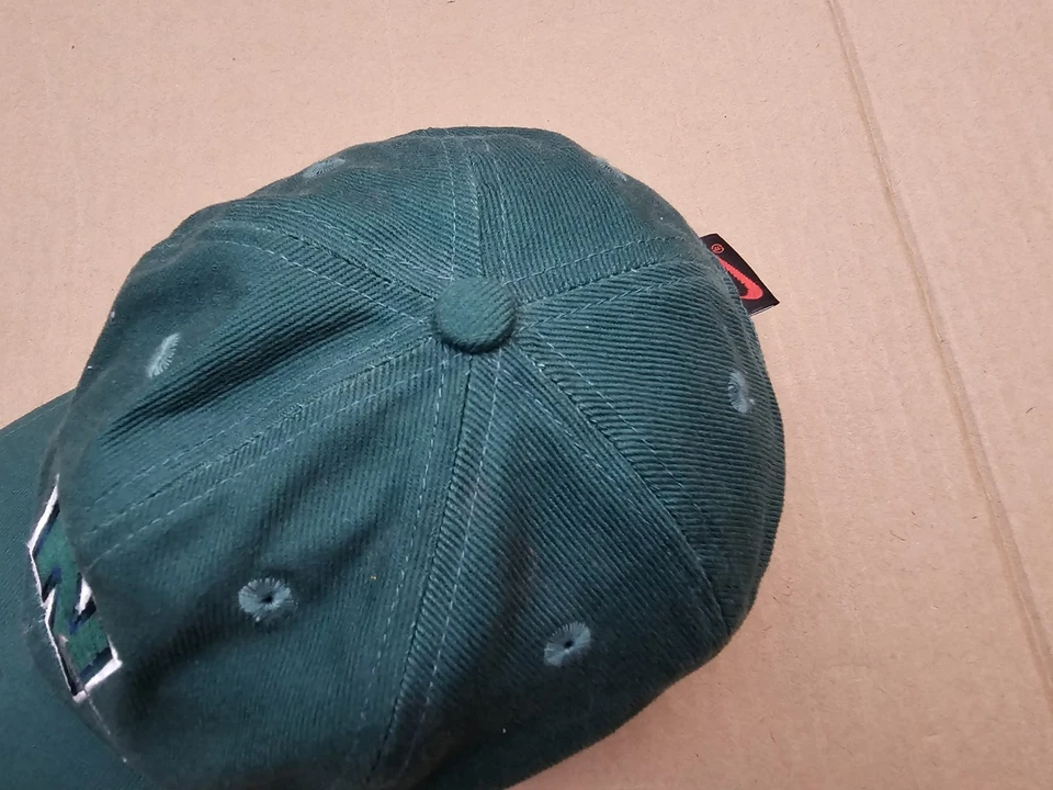 De colección Años 90 NIKE N LOGO Gorra Snapback Verde Hechizo Bajo Ala Y2K Jóvenes Niños Foto 2 de 4