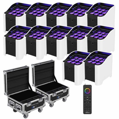 Chauvet DJ Freedom Flex H9 IP White Battery Powered Wireless Uplight Kit 12 P...
