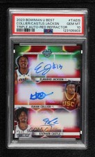 2023-24 Bowman U Best Red Refractor 3/5 Elmarko Jackson Stephon Castle Auto 1fl4