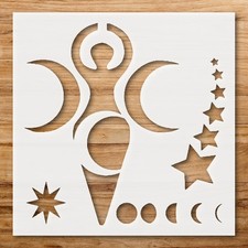 Wiccan Goddess Wall Art Stencil for Mystical Home Decor - StencilAir