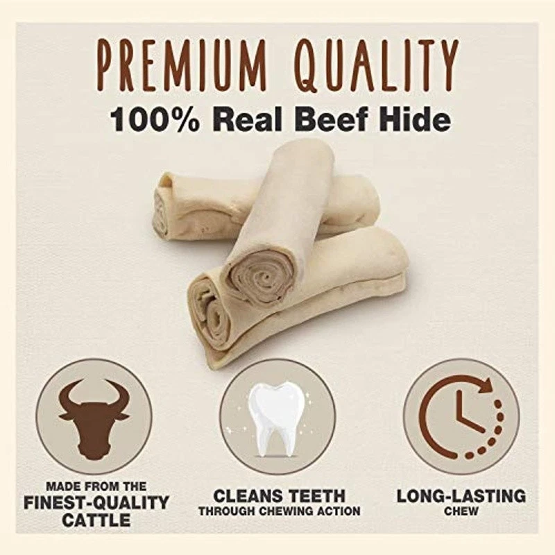 Natural Rawhide Curls Chew Treats Dogs 2lb Dental Health Entertainment New - Image 3 of 4