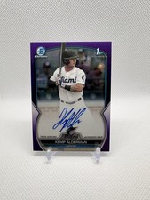 2023 Bowman Draft Kemp Alderman Chrome Auto Purple Refractor 1st #/250 Marlins