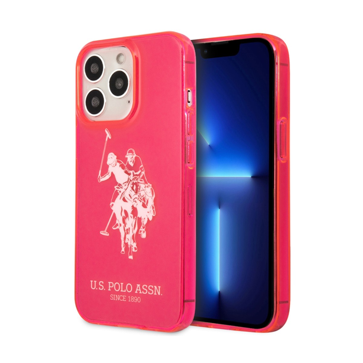 Protection iPhone 13 Pro chic silicone rose US Polo