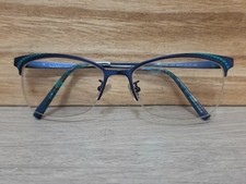 Nicole Miller R Eyeglass Frames Titanium, Coleridge C03, 57-17-145, Navy