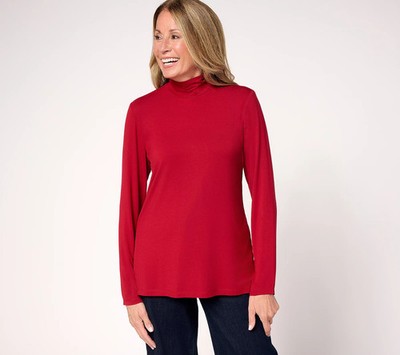 Susan Graver Weekend Essentials Rayon Allure Knit Top NWT A706710