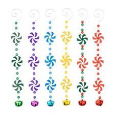 Christmas Tree Candy Cane Ornament 6 Pieces Colorful Hangable very well