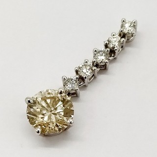 Jewelry Pendant Head Natural Diamond 1.123ct White Gold 5525563