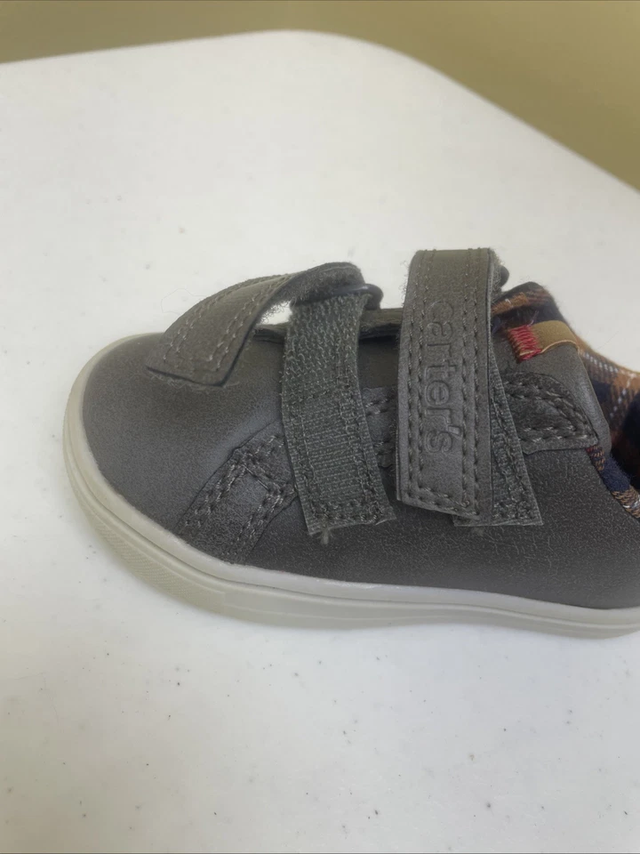 Carters Toddler Boy Shoes Taupe Grey Brown Size 5 - Image 3 of 4