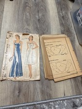 Vtg 30s Woman s Slip Sewing Pattern Simplicity 3433 Size 14 Bust 32