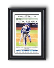 2024 LA Dodgers World Series Champions "BLUE MAGIC" Framed Newspaper