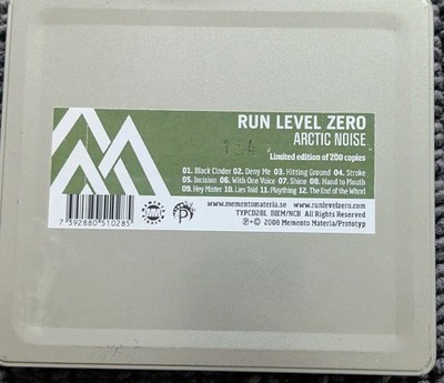Run Level Zero - Arctic Noise CD Metal Box Ltd 200 SIGNIERT Memento Materia
