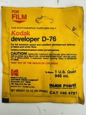 Kodak D-76 - B  W Film Developer 3-1/2 oz - Useable / Collectable - Makes 1 Qt