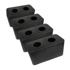 Reinforced Rubber Dock Bumper 6  x 3.25  x 3  inch - Molded Rectangle 4 Pack