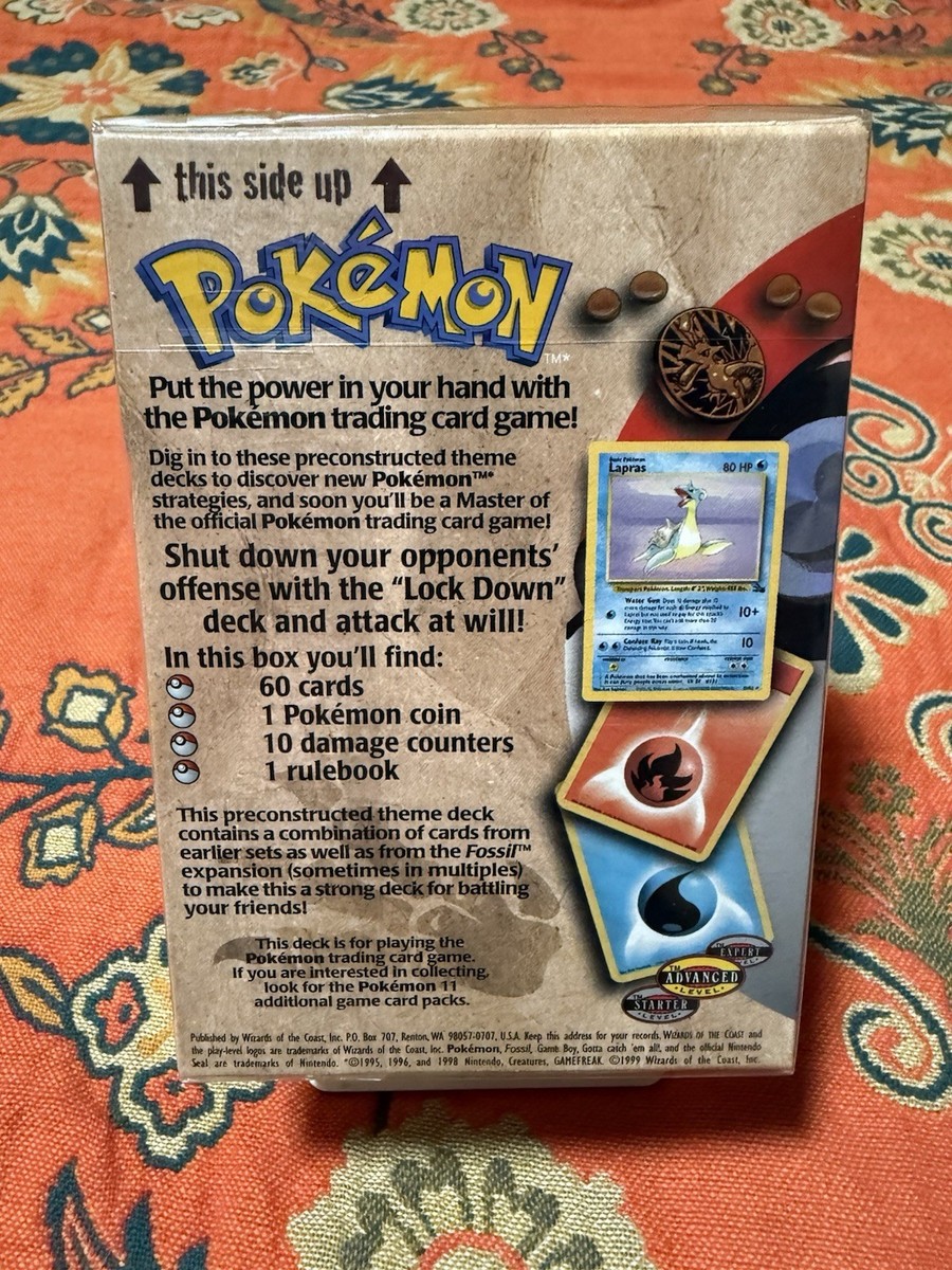 Pokemon Lockdown FACTORY SEALED Trading Cards Theme Deck Base Set 1999 WOTC