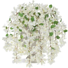 Bougainvillea Artificial Flowers Fake Flower White 3Pcs, Long Stems Artificia...