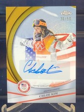2026 TOPPS CHROME US WINTER OLYMPICS CHLOE KIM AUTO #30/50 GOLD AUTOGRAPH
