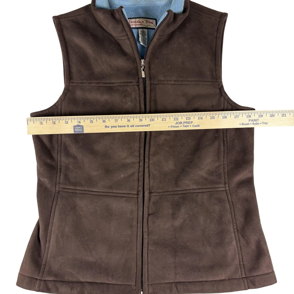 Chaleco Jamaica Bay Mujer Pequeño Marrón Cremallera Completa Forrado de Vellón Capa Exterior Informal Foto 2 de 4