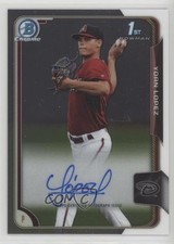 2015 Bowman Chrome Prospects Auto Yoan Lopez #BCAP-YL Auto 1og