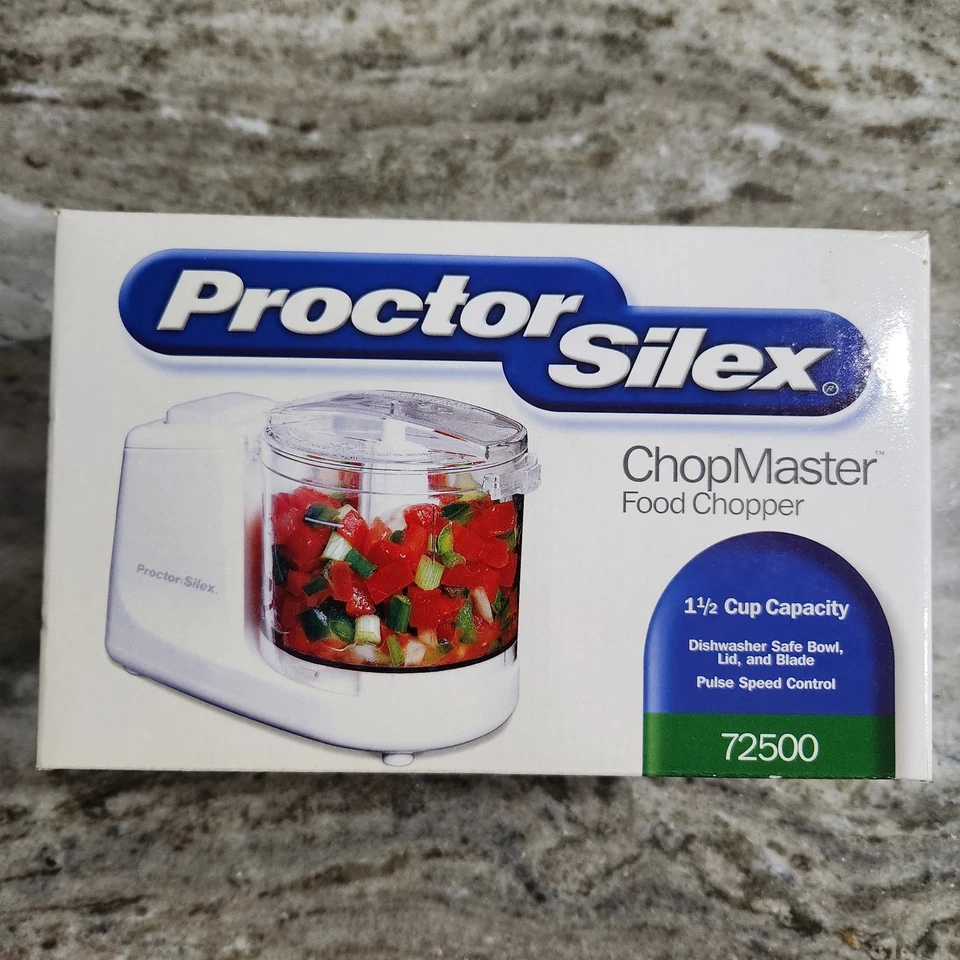 Proctor Silex 72500 Food Chopper 1-1/2 Cup Food Chopper White NEW - Image 2 of 4