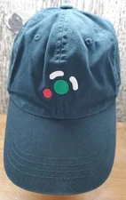Embroidered Buttons Black Adjustable Slideback Baseball Hat Cap One Size Unisex