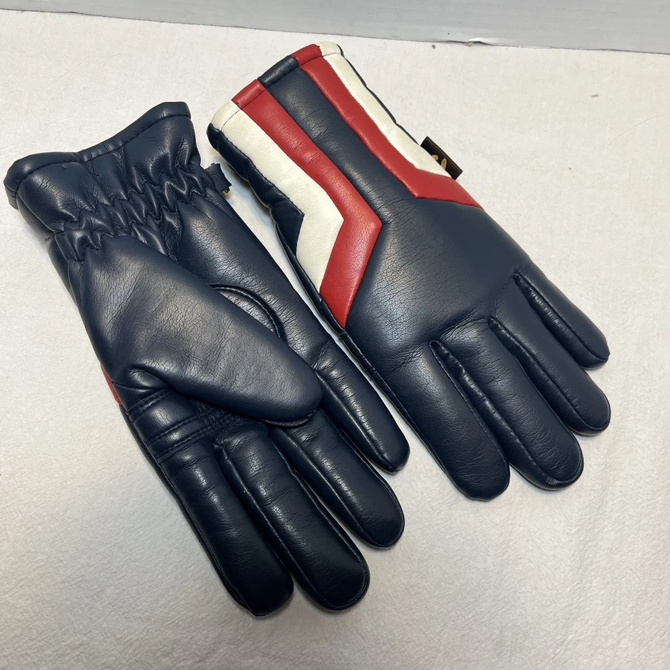 Guantes de esquí Hang Ten de colección años 70 80 aislamiento de espuma para mujer M rojo blanco azul retro Foto 3 de 4