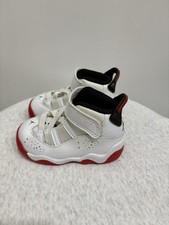 TODDLER KIDS NIKE AIR JORDAN 6 Rings TD White / Red 323420 160 size 5C