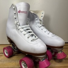 Chicago Premium Women's Roller Skates - High Top Quad Rink Skate White Size 7