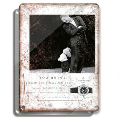 METAL SIGN - PATEK PHILIPPE WATCH - VINTAGE AD RETRO WALL DÉCOR