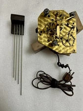 Telechron Clock Movement With Original Hands, Second Hand, And Chime Rods