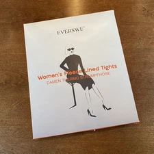 NEW IN BOX EVERSWE Women's Opaque Fleece Lined Thermo Tights XL NUDE