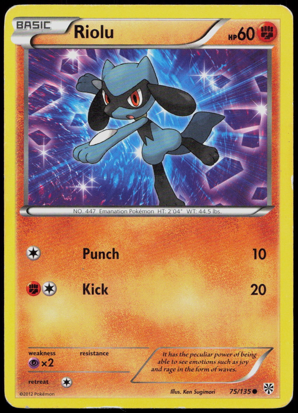 Riolu 75/135 Plasma Storm Non-Holo Pokemon TCG