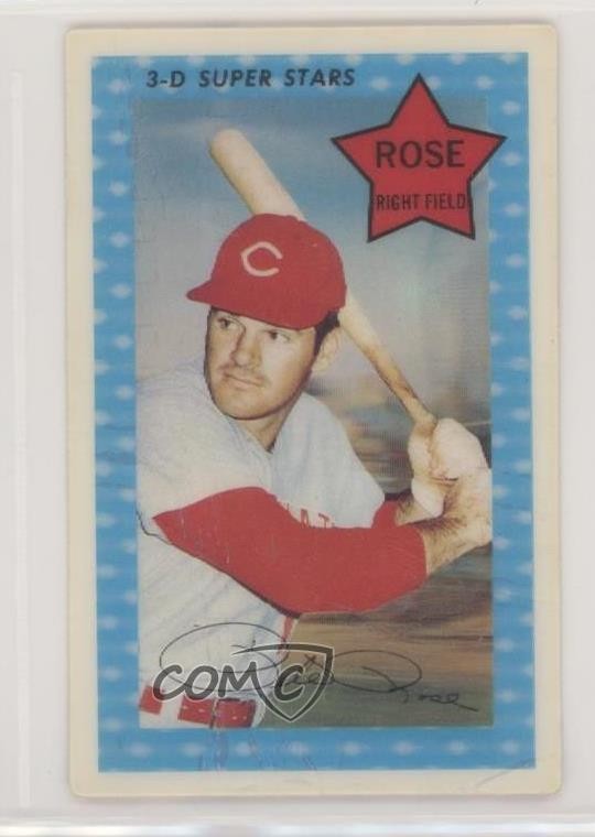 1971 Kellogg's 3-D Super Stars Pete Rose (1970 XOGRAPH; 486 RBI) #65 y8f