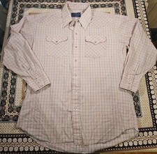 VTG 70s/80s PANHANDLE SLIM Western Pearl Snap SHIRT Rockabilly Soft Thin LARGE