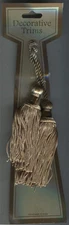 DARK CREAM CHAIR TIE 4" TASSELS 22" CORD LOT OF 2 FABRIC TRIM 
