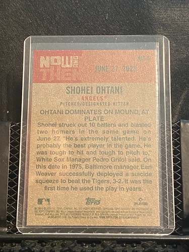 Shohei Ohtani 2024 Topps Heritage High # Now And Then #8 Angels - Picture 2 of 2