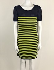 Romeo Juliet Couture Womens Blue Green Striped Sweater Dress Size Large
