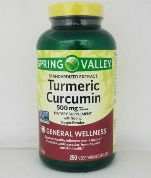 Spring Valley Turmeric Curcumin 500mg With 50 MG Ginger Powder 250