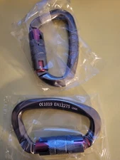 Heavy Duty Carabiner 25knAbout 5620 lbs Oval Auto Locking Carabiner Clip O-Sh...