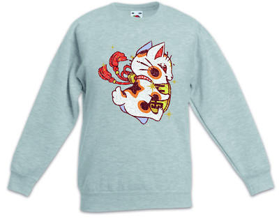 Maneki Neko Kinder Pullover Manekineko Cat Cats Winkekatze Katze Katzen